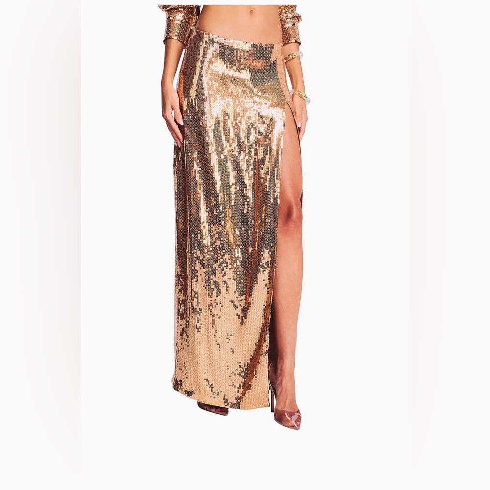Retrofete Gold Sequin Skirt like new